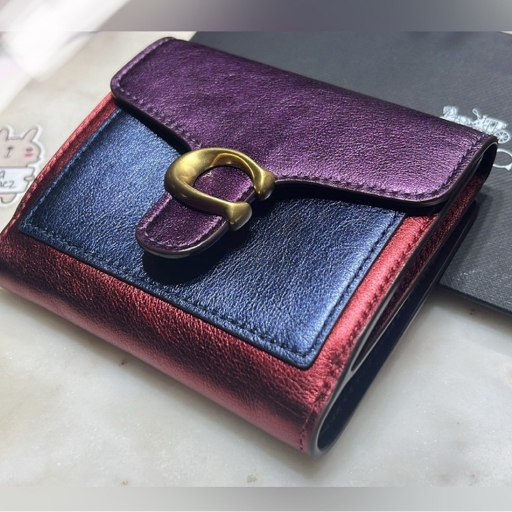 Coach Metallic Purple and Blue Women's Wallet
